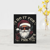 Cooler Weihnachtsmann mit Sonnenbrille Ich mache e Karte (Gelbe Blume)