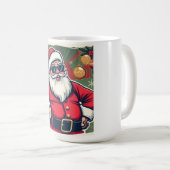 Cooler Weihnachtsmann mit trendigen Sonnenbrillen Kaffeetasse (VorderseiteRechts)