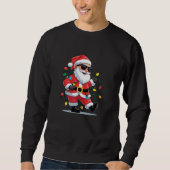 Cooler Weihnachtsmann mit Weihnachtslichtern – Mod Sweatshirt (Vorderseite)