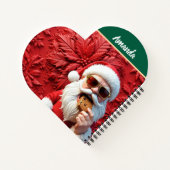 Cooler Weihnachtsmann Notizblock (Rückseite)