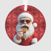 Cooler Weihnachtsmann Ornament (Rückseite)