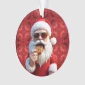 Cooler Weihnachtsmann Ornament (Vorderseite)