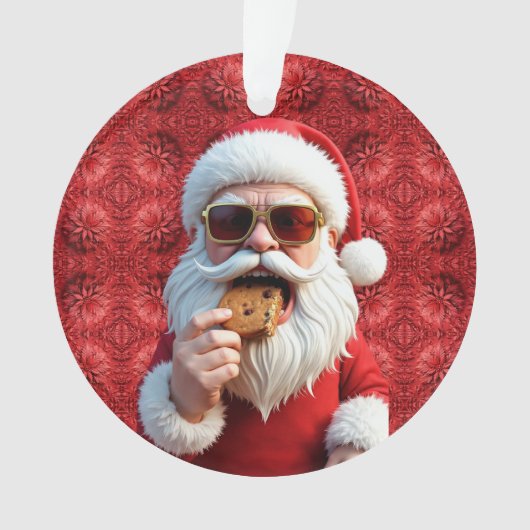 Cooler Weihnachtsmann Ornament (Vorderseite)