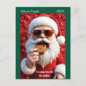 Cooler Weihnachtsmann Postkarte (Vorderseite)