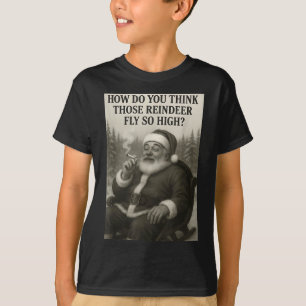 Cooler Weihnachtsmann raucht Gras Weihnachten Zita T-Shirt