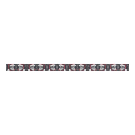 Cooler Weihnachtsmann Ripsband (Vorderseite)