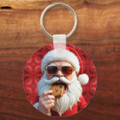 Cooler Weihnachtsmann Schlüsselanhänger (Rückseite)