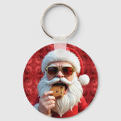 Cooler Weihnachtsmann Schlüsselanhänger (Rückseite)