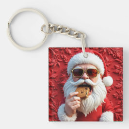 Cooler Weihnachtsmann Schlüsselanhänger