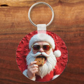 Cooler Weihnachtsmann Schlüsselanhänger (Vorderseite)