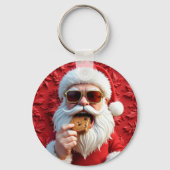 Cooler Weihnachtsmann Schlüsselanhänger (Rückseite)