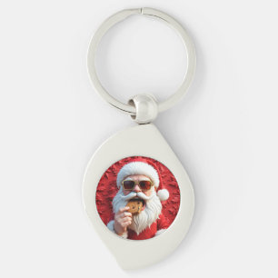 Cooler Weihnachtsmann Schlüsselanhänger