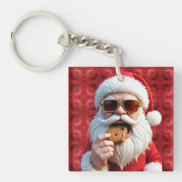 Cooler Weihnachtsmann Schlüsselanhänger
