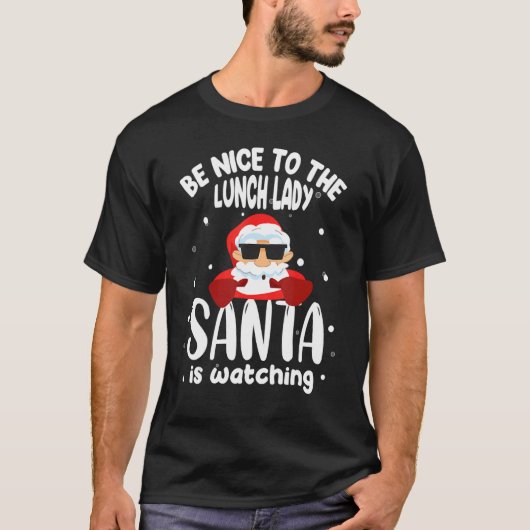 Cooler Weihnachtsmann Sei nett zur Mensalady Weihn T-Shirt (Vorderseite)