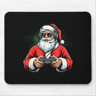 Cooler Weihnachtsmann spielt Videospiele Weihnacht Mousepad