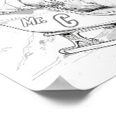 Cooler Weihnachtsmann und Elf Poster (Ecke)