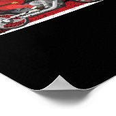 Cooler Weihnachtsmann Weihnachten Poster (Ecke)