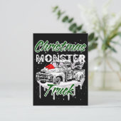 Cooler Weihnachtsmonster Postkarte (Stehend Vorderseite)