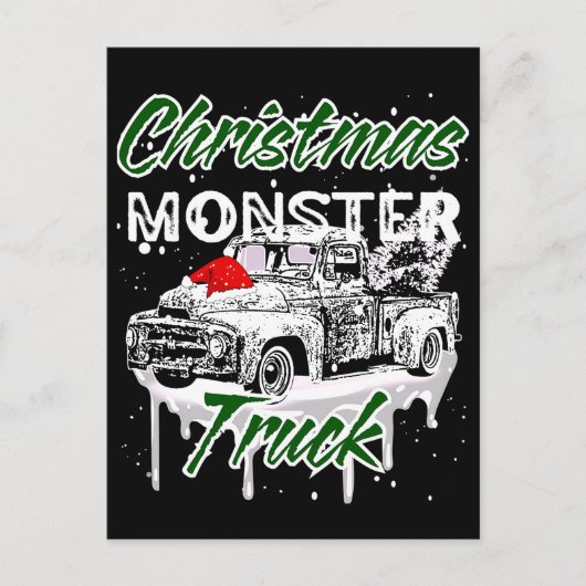 Cooler Weihnachtsmonster Postkarte (Vorderseite)