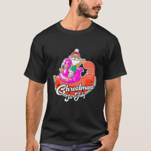 Cooler Weihnachtsrieg Rosa Flamingo Weihnachten im T-Shirt