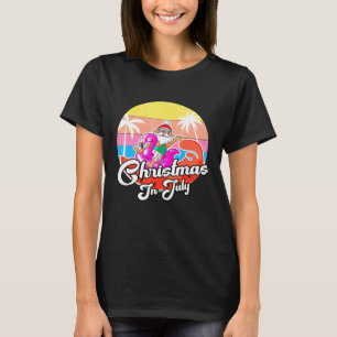 Cooler Weihnachtsrieg Rosa Flamingo Weihnachten im T-Shirt