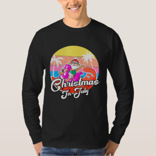 Cooler Weihnachtsrieg Rosa Flamingo Weihnachten im T-Shirt