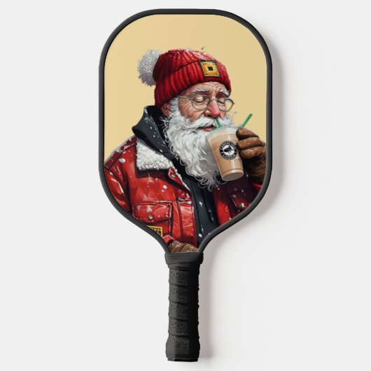 Cooler Weihnachtstrinker Weihnachten Pickleball Schläger (Rückseite)