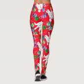 Cooler weißer Elefant Weihnachtsgeschenk Leggings (Rückseite)