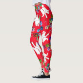 Cooler weißer Elefant Weihnachtsgeschenk Leggings (Links)