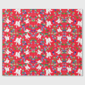 Cooler weißer Elefant Weihnachtsgeschenkpapier Geschenkpapier (Flach)