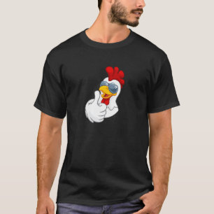 Cooler Weißer Hahn mit Sonnenbrille Daumen hoch T-Shirt