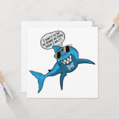 Cooler Weißer Hai Karte (Vorderseite/Rückseite Beispiel)