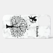 Cooler weißer Marmor, Baum Case-Mate iPhone Hülle (Rückseite (Horizontal))