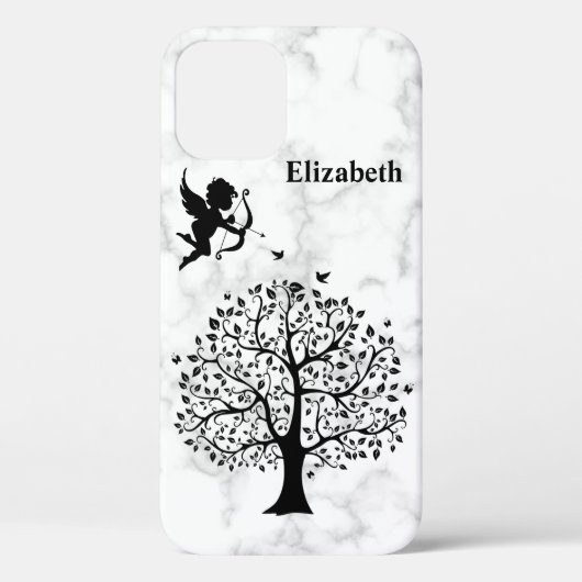 Cooler weißer Marmor, Baum Case-Mate iPhone Hülle (Rückseite)