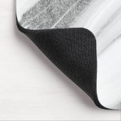 Cooler weißer Marmor Silberner Glitzer Mousepad (Ecke)