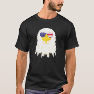 Cooler Weißkopfseeadler mit Usa-Flagge-Sonnenbrill T-Shirt