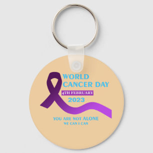 Cooler Weltkrebstag   Sie sind nicht allein Quotes Schlüsselanhänger