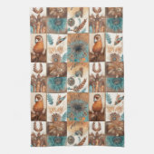 Cooler Western BoHo-Fliesenmuster Geschirrtuch (Vertikal)