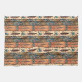 Cooler Western BoHo-Fliesenmuster Geschirrtuch (Horizontal)