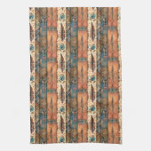 Cooler Western BoHo-Fliesenmuster Geschirrtuch (Vertikal)