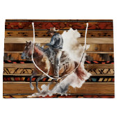 cooler Western Country Cowboy Party Große Geschenktüte (Vorderseite)