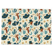 Cooler Western Cowboy gekachelt Große Geschenktüte (Rückseite)