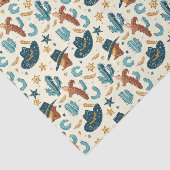 Cooler Western Cowboy gekachelt Seidenpapier (Ausschnitt)