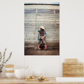 Cooler Western Cowgirl mit türkischer Fotografie Poster (Küche)