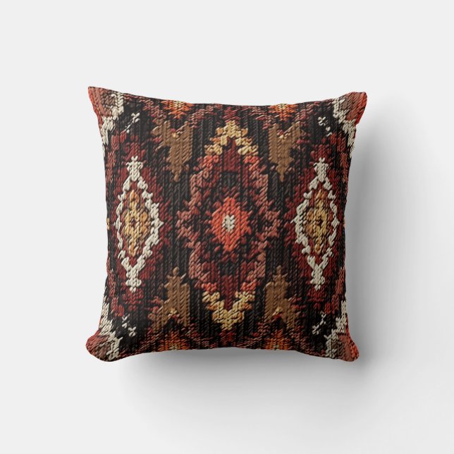 Cooler Western Imitate Strick Aztec Kissen (Vorderseite)