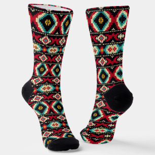 Cooler Western Imitate Strick Aztec Socken