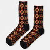 Cooler Western Imitate Strick Aztec Socken (Linkes Detail)