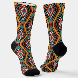 Cooler Western Imitate Strick Aztec Socken