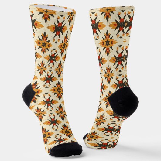 Cooler Western Indianermuster gekachelt Socken (Gewinkelt)