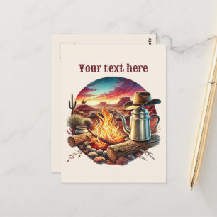 Cooler Western Postkarte